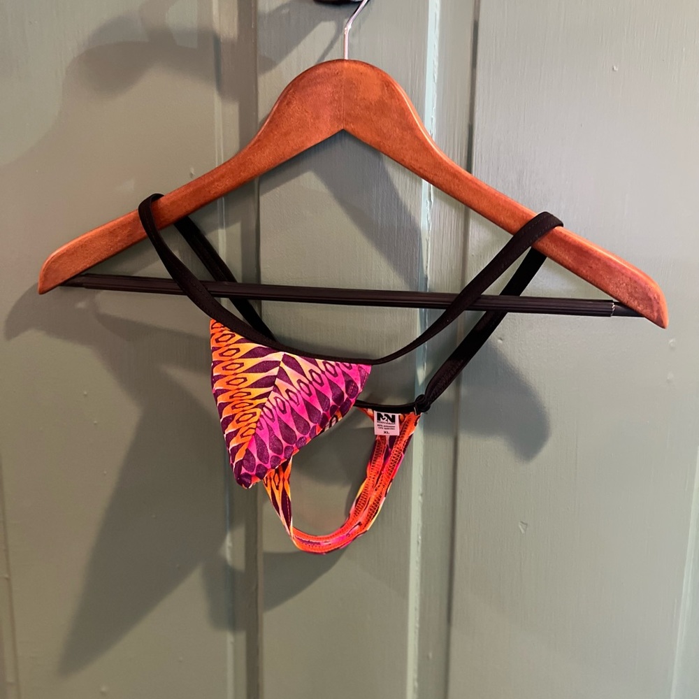 N2N Stripper Thong in Snake Print - Size XL